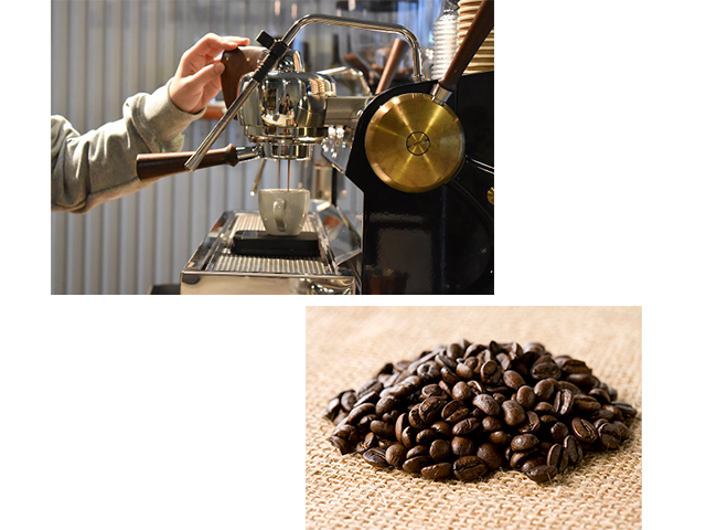 焙煎機で淹れた珈琲